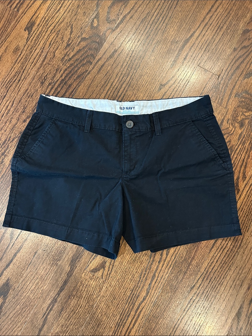 Old Navy Women's Black Cotton Blend Bermuda Shorts